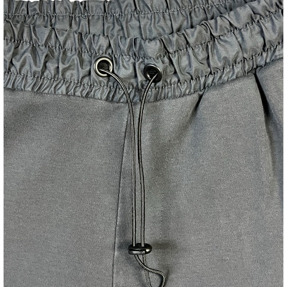 Zara Jogger Pants Size Large Charcoal Gray Gathered High Rise Athleisure Pull On - Picture 4 of 13